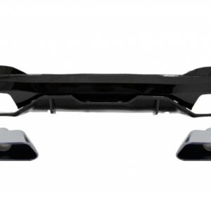 Rear Bumper Diffuser suitable for BMW 5 Series G30 G31 Limousine Touring (2017-up) with Exhaust Muffler Tips M Performance Design