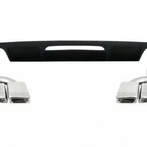 Rear Bumper Diffuser suitable for Mercedes CLS Sedan W218 (2011-2017) and Exhaust Muffler Tips Tail Pipes Only for AMG Sport Line