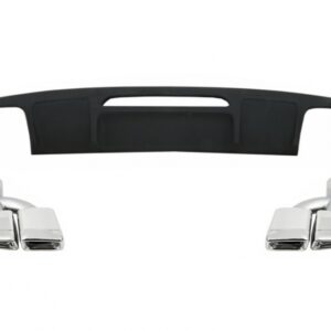 Rear Bumper Diffuser suitable for Mercedes CLS Sedan W218 (2012-2017) with Exhaust Muffler Tips Tail Pipes Only for Standard Bumper