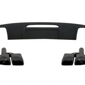 Rear Bumper Diffuser suitable for Mercedes CLS Sedan W218 (2012-2017) with Exhaust Muffler Tips Tail Pipes Only for Standard Bumper