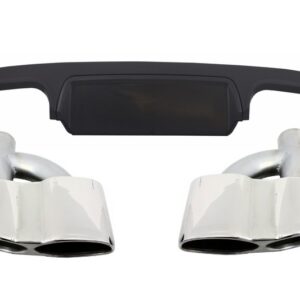Rear Bumper Diffuser suitable for Mercedes S-Class W221 (2005-2013) with Exhaust Muffler Tips