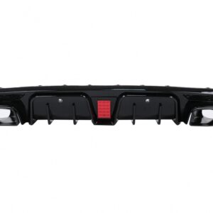 Rear Bumper Diffuser suitable for Mercedes C-Class W205 S205 (2014-2020) only for Sport Line