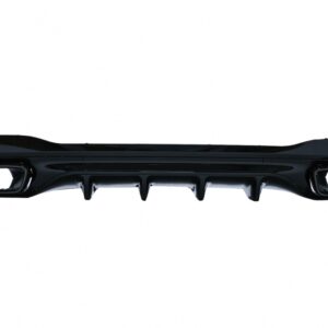 Rear Bumper Diffuser with Black Exhaust Muffler Tips suitable for Mercedes C Class W206 S206 Sport Line (2021-Up) C63 Design