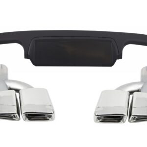 Rear Bumper Diffuser with Exhaust Muffler Tips suitable for Mercedes S-Class W221 (2005-2013)