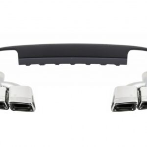 Rear Bumper Diffuser with Exhaust Muffler Tips suitable for Mercedes E-class W212 Pre Facelift (2009-2013) E63 Design