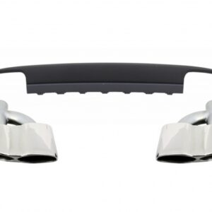 Rear Bumper Diffuser with Exhaust Muffler Tips suitable for Mercedes E-class W212 Pre Facelift (2009-2013) E63 Design