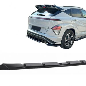 Rear Bumper Extension Splitter suitable for Hyundai KONA N-Line Mk2 (2023-) Black