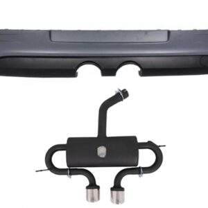 Rear Bumper Extension with Complete Exhaust System Catback suitable for VW Golf 5 V (2003-2007) R32 Look