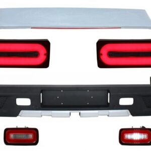 Rear Bumper Roof Spoiler suitable for Mercedes G-class W463 (1989-2015) with Full LED Taillights Light Bar Dynamic Sequential Turning Lights and Fog Lamp