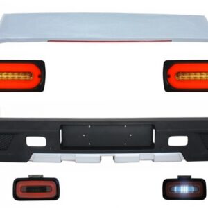 Rear Bumper Roof Spoiler suitable for Mercedes G-class W463 (1989-2015) LED Taillights Light Bar and Fog Lamp Smoke