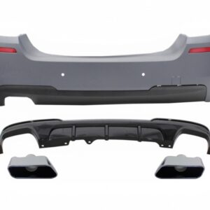 Rear Bumper & Side Skirts with Diffuser and Exhaust Muffler Tips Chrome suitable for BMW 5 Series F10 (2011-2017) M-Performance Design