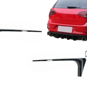Rear Bumper Splitters Fins Fog Lamp Trims suitable for VW Golf 7.5 (2017-2019)