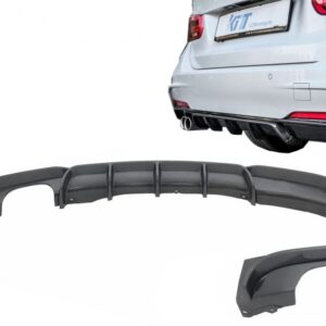Rear Bumper Spoiler Valance Diffuser Carbon suitable for BMW 3 Series F30 F31 (2011-2019) M Design Left Outlet