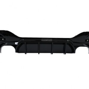 Rear Bumper Spoiler Valance Diffuser Double Outlet suitable for BMW 1 Series F20 F21 LCI (2015-2019) Piano Black