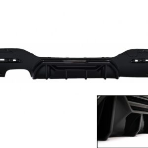 Rear Bumper Spoiler Valance Diffuser Left Double Outlet suitable for BMW 1 Series F20 F21 LCI (2015-2019) Piano Black Competition Design