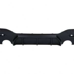 Rear Bumper Spoiler Valance Diffuser Twin Outlet Single Tip suitable for BMW 1 Series F20 F21 LCI (2015-06.2019) Matte Black