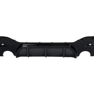 Rear Bumper Spoiler Valance Diffuser Twin Single Outlet suitable for BMW 1 Series F20 F21 LCI (2015-06.2019) Middle Insertion Carbon Look