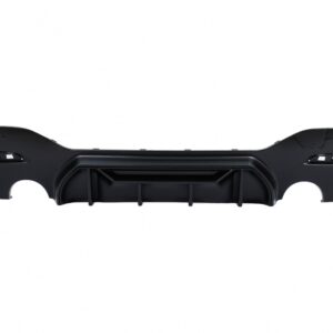 Rear Bumper Spoiler Valance Diffuser Twin Single Outlet suitable for BMW 1 Series F20 F21 LCI (2015-06.2019) Matte Black