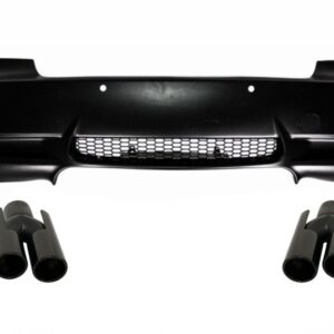 Rear Bumper suitable for BMW 3 Series E92 Coupe E93 Cabrio (2006-2010) with Exhaust Muffler Tips Piano Black M3 Design