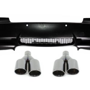 Rear Bumper suitable for BMW 3 Series E92 E93 (2006-2010) M3 Design with Black Quad Exhaust Muffler Tips