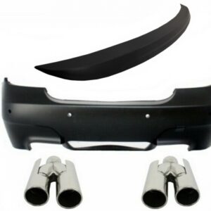Rear Bumper suitable for BMW 5 Series E60 (2003-2007) M5 Design with Exhaust Muffler Tips and Trunk Spoiler