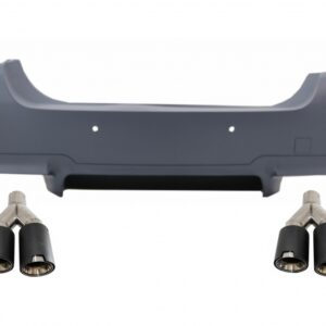 Rear Bumper suitable for BMW 5 Series F10 (2011-2017) with Dual Twin Exhaust Muffler Tips Carbon Fiber M5 Design