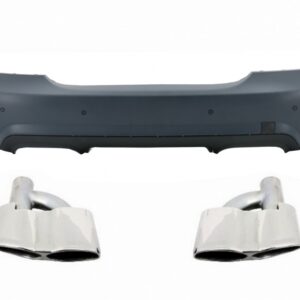 Rear Bumper suitable for Mercedes W221 S-Class (2005-2011) with Exhaust Muffler tips