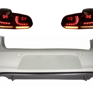 Rear Bumper suitable for VW Golf 6 VI (2008-2012) with Taillights FULL LED Dynamic Sequential Turning Light GTI Design