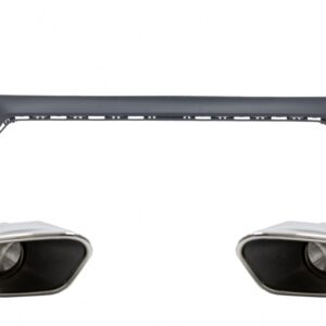 Rear Bumper Valance Diffuser and Square Exhaust Tips suitable for BMW X6 F16 V8 Design M-Tech Style