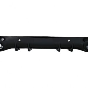 Rear Bumper Valance Diffuser Double Outlet with Exhaust Tips suitable for Mercedes C-Class C205 A205 Coupe Cabriolet (2014-2019) C43 Design