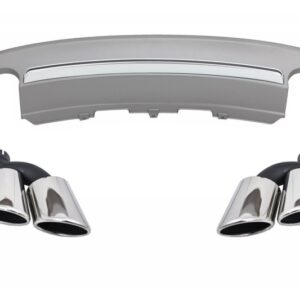 Rear Bumper Valance Diffuser Exhaust Muffler Tips Tail Pipes suitable for Audi A5 8T 2 Doors Coupe Cabriolet (2012-2015) S5 Design