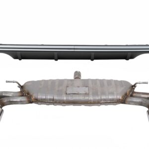 Rear Bumper Valance Diffuser suitable for Audi A3 8V Hatchback Sportback (2012-2015) with Complete Exhaust System S3 Design