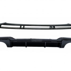 Rear Bumper Valance Diffuser suitable for Audi A3 8V Facelift (2017-2019) with Front Bumper Add-On Spoiler Lip Hatchback Sportback RS3 Design only S-line Bumper Piano Black