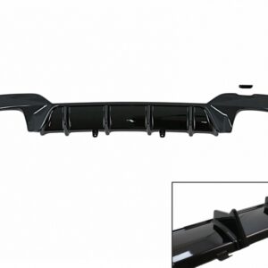Rear Bumper Valance Diffuser suitable for BMW 3 Series G20 G28 Sedan G21 Touring (2019-up) M340i M Look Black