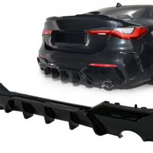 Rear Bumper Valance Diffuser suitable for BMW 4 Series G22 G23 (2020-up) Piano Black