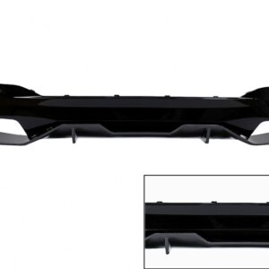 Rear Bumper Valance Diffuser suitable for BMW 5 Series G30 G38 G31 (2016-2019) 540 M Design Black & Carbon Look