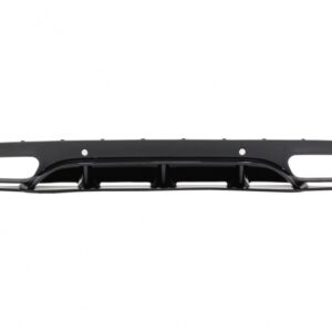 Rear Bumper Valance Diffuser suitable for Mercedes C-Class C205 A205 Coupe Cabriolet (2014-2019) C63 Edition 1 Design Piano Black