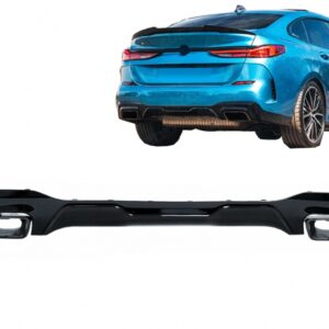 Rear Bumper Valance Diffuser with Black Exhaust Tips suitable for BMW 2 Series F44 Gran Coupé (2020-up) M235I Design