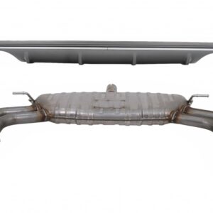 Rear Bumper Valance Diffuser with Exhaust System suitable for Audi A3 8V Sedan (2012-2015) S3 Design only for Standard Bumper