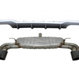 Rear Bumper Valance Diffuser with Exhaust System suitable for Audi A3 8V Facelift Hatchback Sportback (2016-2019) S-Line Bumper S3 Design