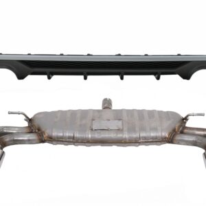 Rear Bumper Valance Diffuser with Exhaust System suitable for Audi A3 8V Facelift Hatchback Sportback (2016-2019) Standard Bumper (SE) S3 Design