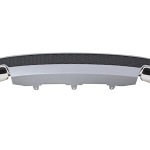 Rear Bumper Valance Diffuser with Exhaust Tips suitable for Audi A6 4G Limousine (2011-2014) Facelift Look