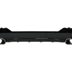 Rear Bumper Valance Diffuser With Exhaust Tips suitable for BMW 4 Series G22 G23 M Sport (2020-up) M440i Design Chrome