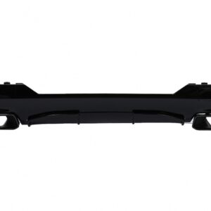 Rear Bumper Valance Diffuser With Exhaust Tips suitable for BMW 4 Series G22 G23 M Sport (2020-up) M440i Design Black