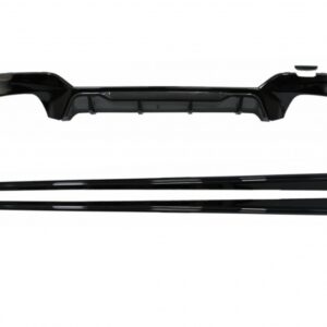 Rear Bumper Valance Diffuser with Side Skirts Extension suitable for BMW 3 Series G20 Sedan G21 Touring (2019-up) M Look Carbon Insertion