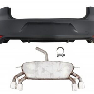 Rear Bumper with Complete Exhaust System suitable for VW Golf 7 VII MK7 (2013-2017) R Design