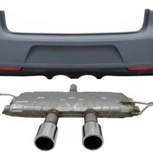 Rear Bumper with Complete Exhaust System suitable for VW Golf VI 6 (2008-2013) R20 Design