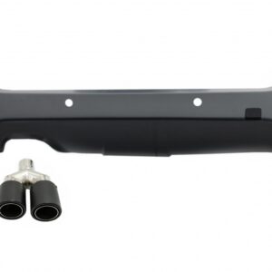 Rear Bumper with Exhaust Muffler Tip Matte Carbon Fiber suitable for BMW 5 Series E61 Touring (2003-2007) M-Technik M-tech Sport Design
