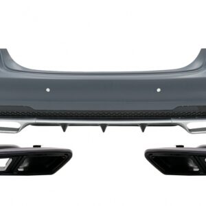 Rear Bumper with Exhaust Muffler Tips Black Edition suitable for Mercedes E-Class W212 Facelift (2013-2016) E63 Design