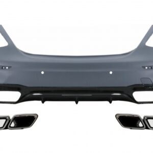 Rear Bumper with Exhaust Muffler Tips Chrome suitable for Mercedes E-Class W213 (2016-2019) E63 Design